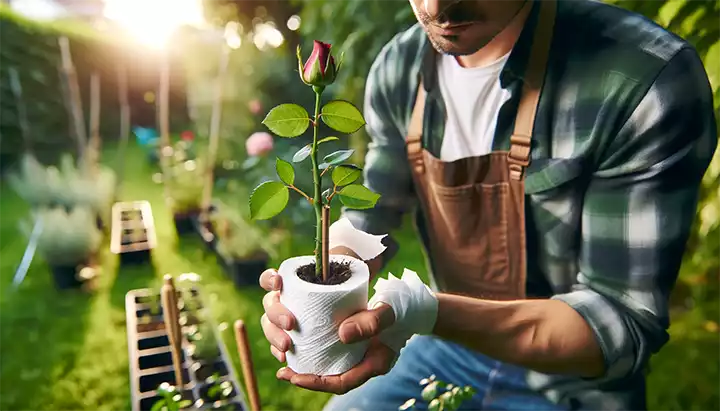 Grow Roses from Cuttings with Toilet Paper!