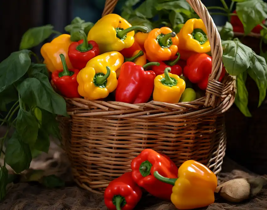 Techy Guru a basket with bell peppers