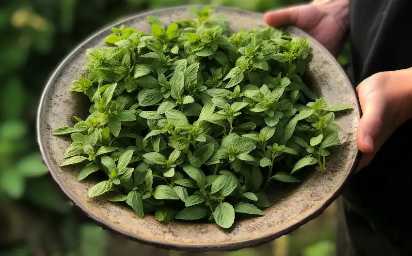 Techy Guru a plate with oregano