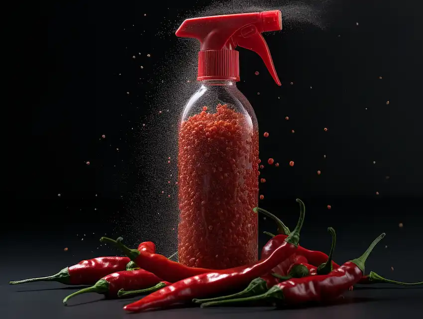 Techy Guru a spray bottle of chilli solution