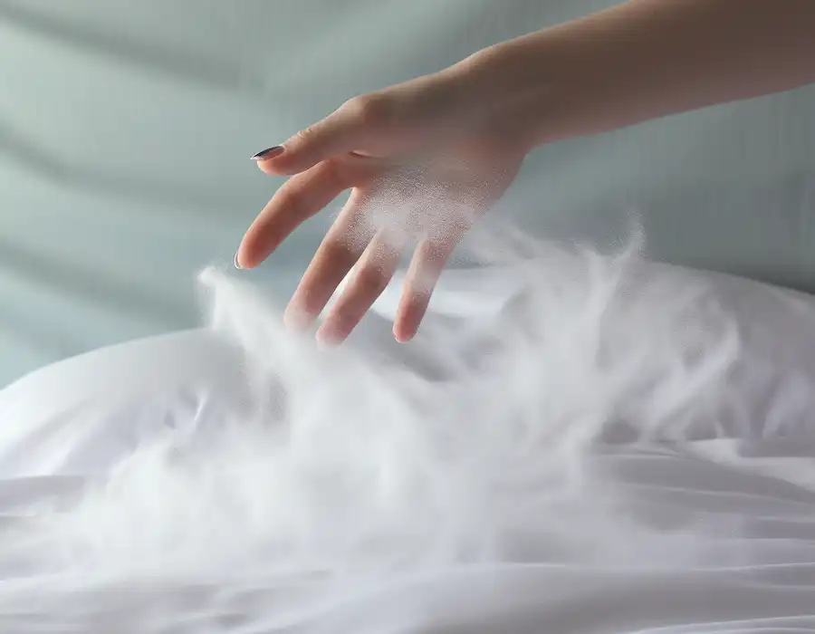 Techy Guru baking powder over a white bed