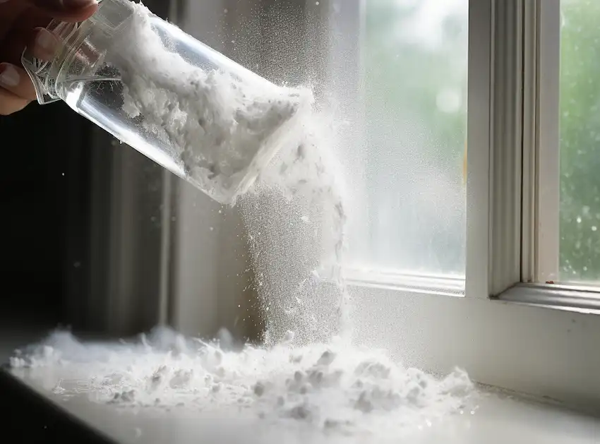 Techy Guru baking soda to reduce window condensation