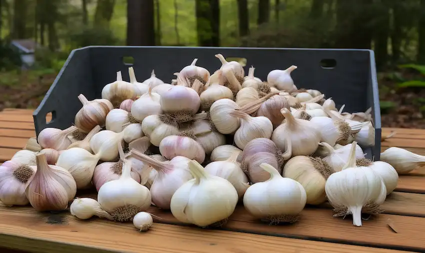 Techy Guru garlic on the table