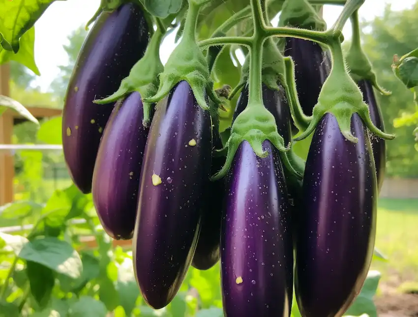 growing upside down eggplants