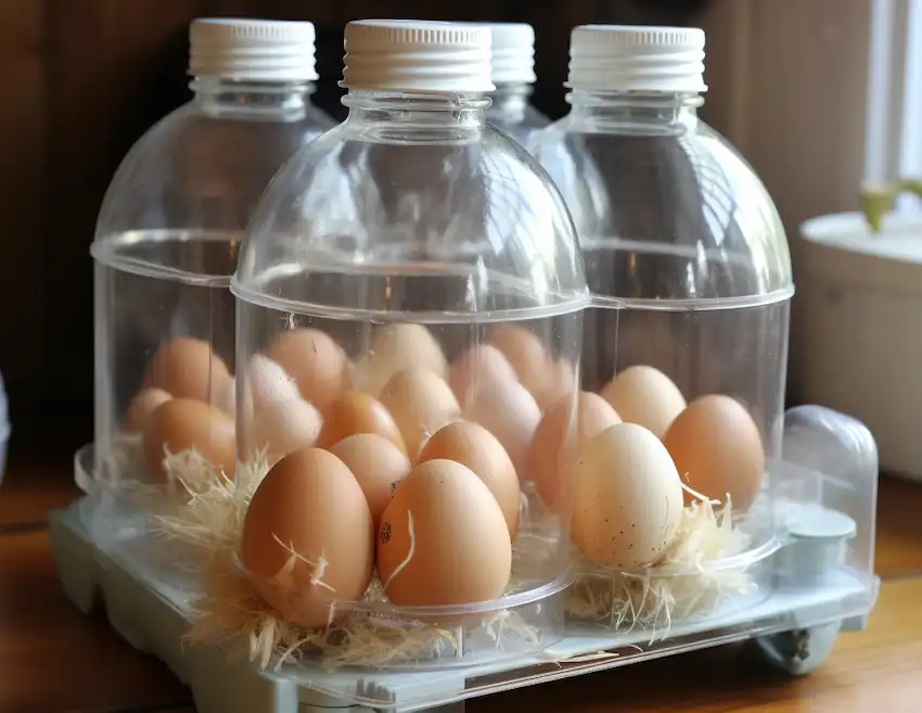 Techy Guru homemade egg incubator using a water bottle 1