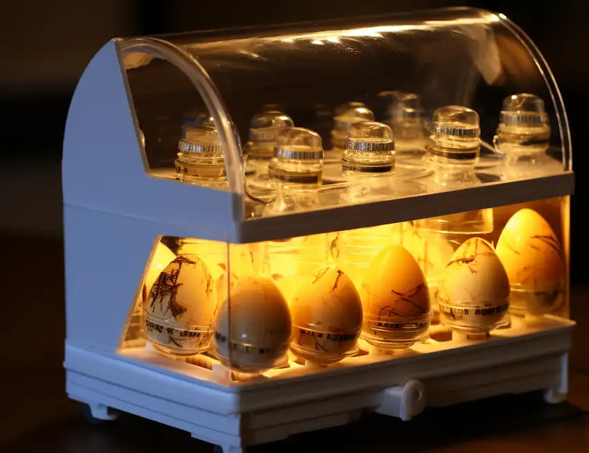 Techy Guru homemade egg incubator using a water bottle 2