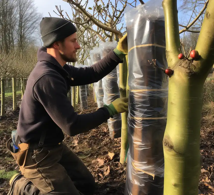 wrapping the trunks