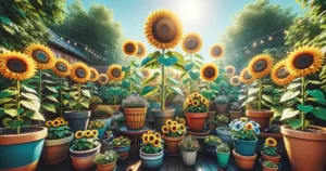 How to grow sunflower in pots at home