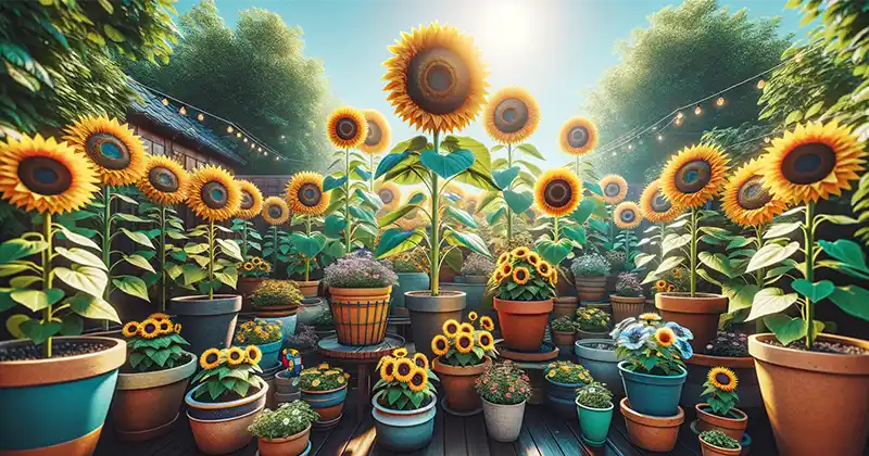 How to grow sunflower in pots at home