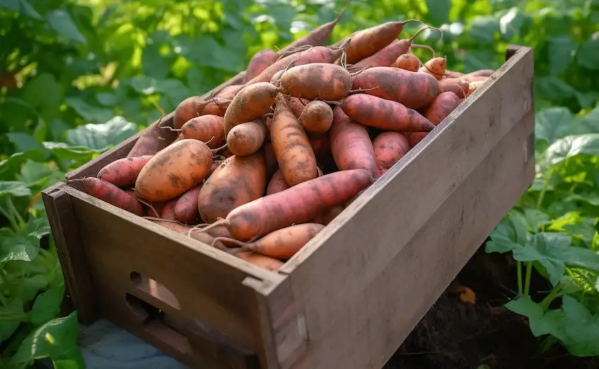 Techy Guru a box with sweet potatoes