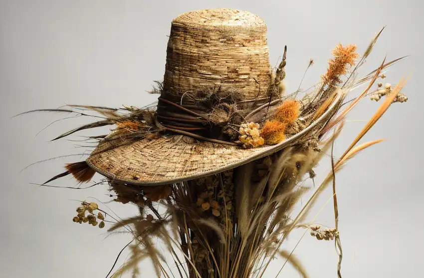 Techy Guru a cattails hat