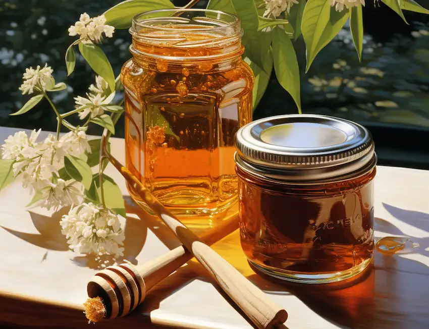 Techy Guru a jar with cinnamon and honey