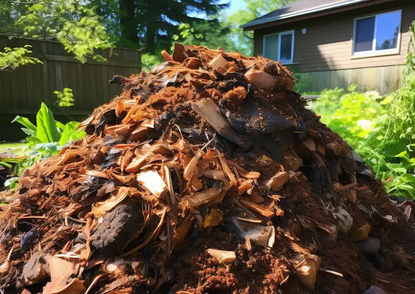 a pile with bokashi composting