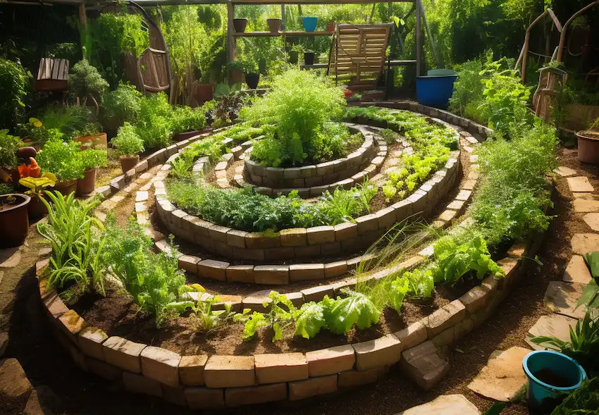 Techy Guru a spiral herb garden
