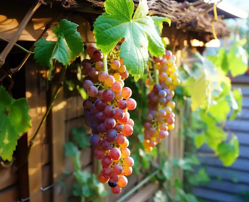 Techy Guru grapevine in home garden
