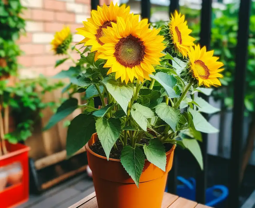 Techy Guru grow sunflower in a pot