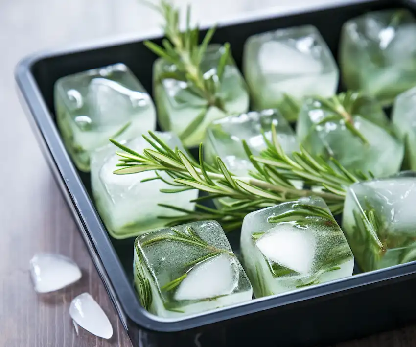 Techy Guru ice cubes of rosemary