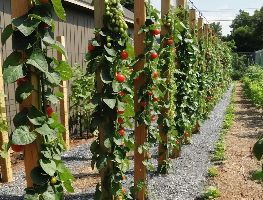 Techy Guru staking and trellising in the garden