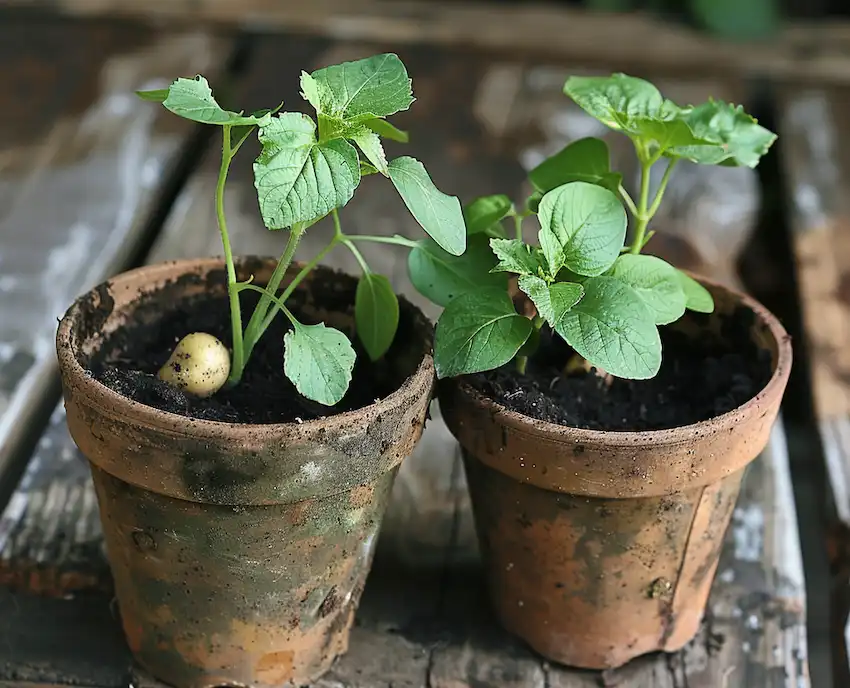Techy Guru two pots into a potato planter