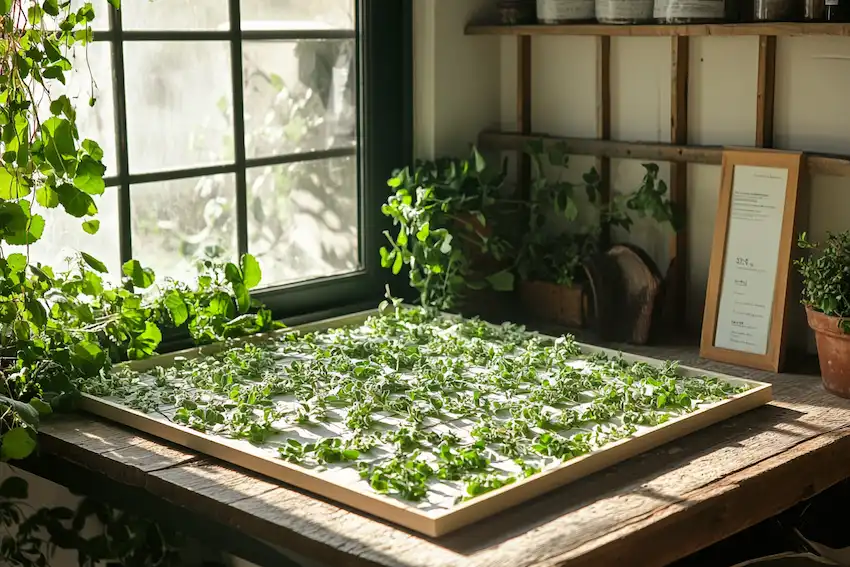 euphorbia hirta being dried