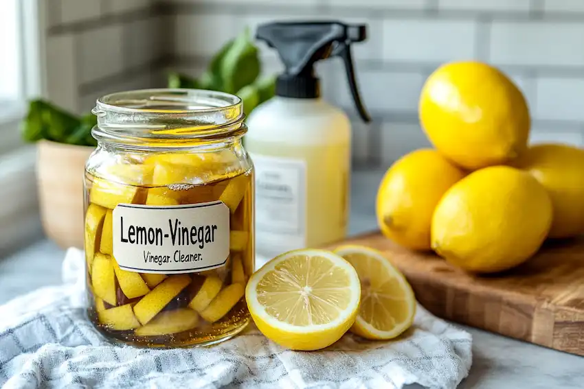 Techy Guru lemon vinegar cleaner