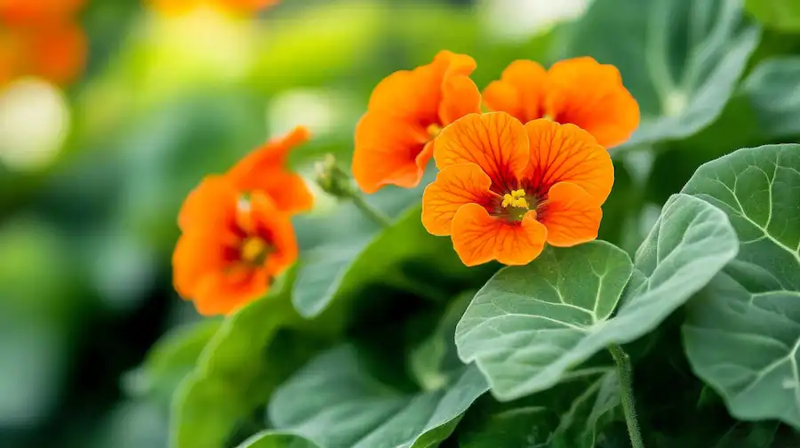 Techy Guru nasturtium flower in full bloom