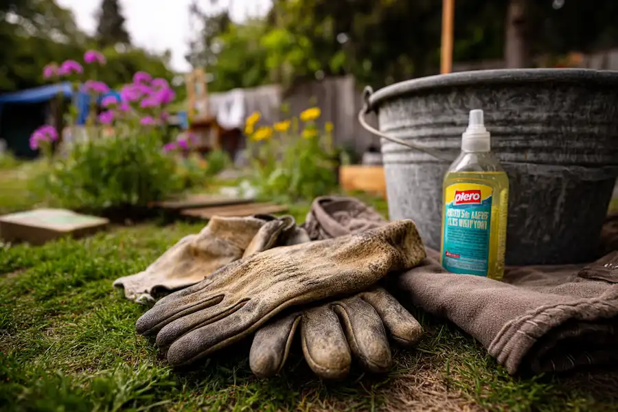 Techy Guru tools just after yardwork
